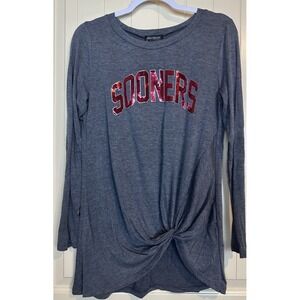 OKLAHOMA SOONERS OU Gameday Couture long sleeve tunic t-shirt,‎ sz S lightweight